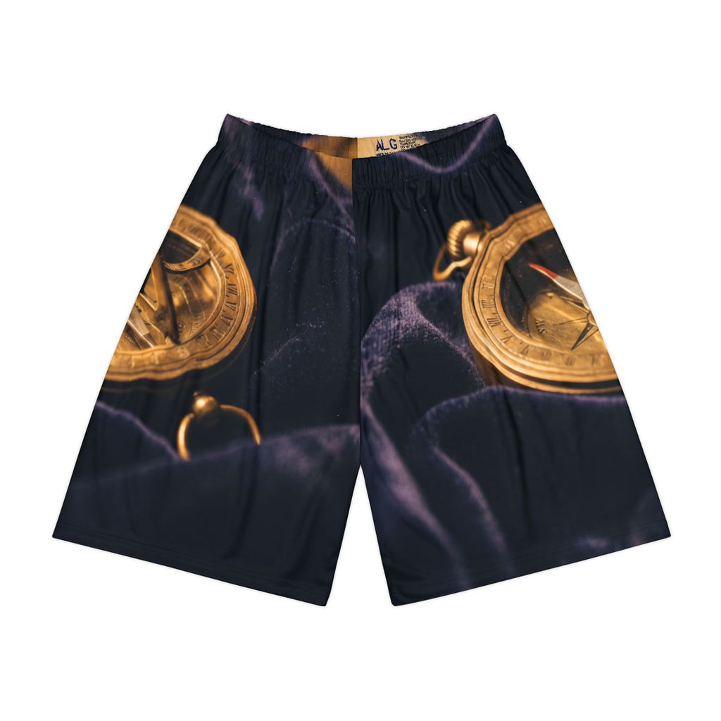 Men's Sports Shorts Antique Sundial Compass