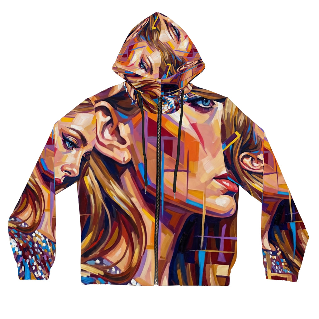 Women's Full-Zip Hoodie - Shattered Elegance | Echovira...