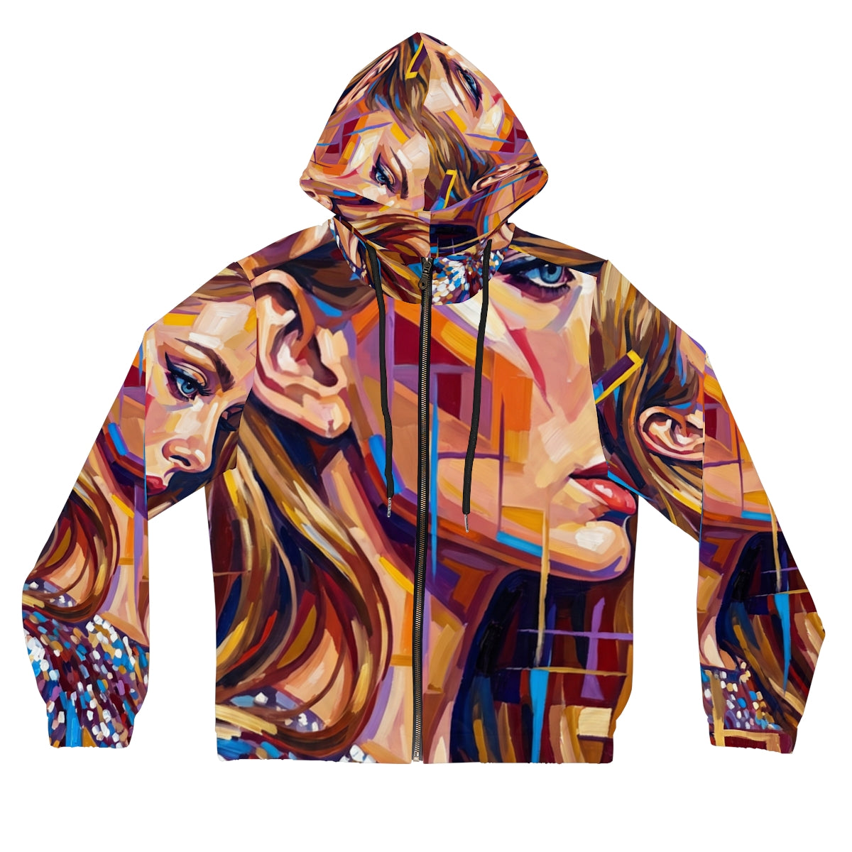 Women's Full-Zip Hoodie - Shattered Elegance | Echovira...
