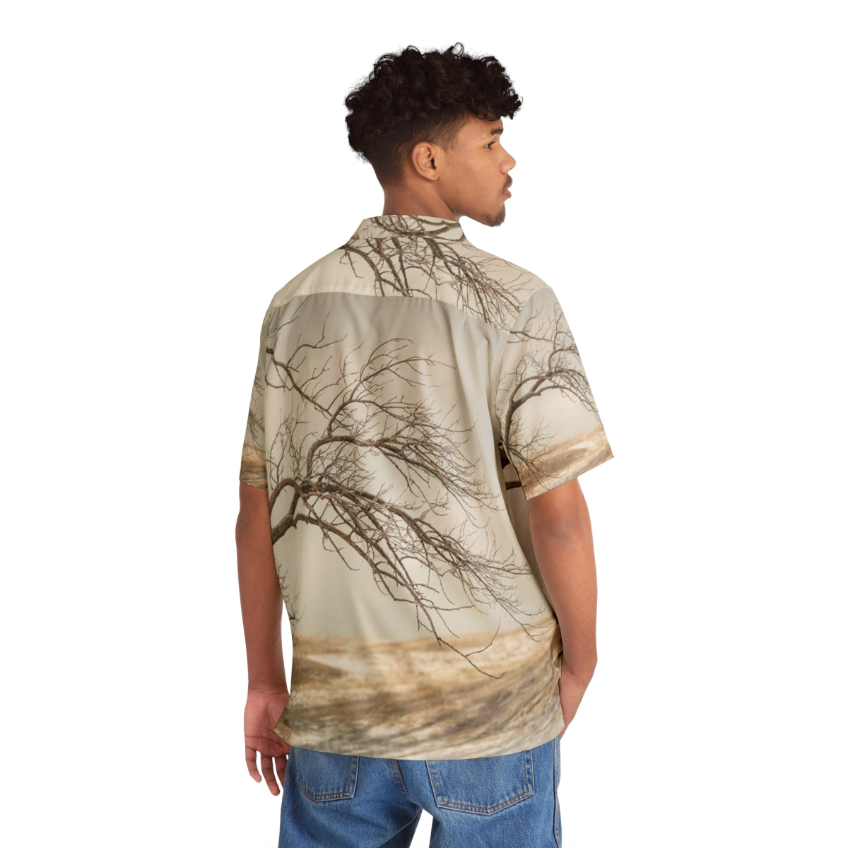 Men's Hawaiian Shirt - Winter Branch Solitude Landscape |...