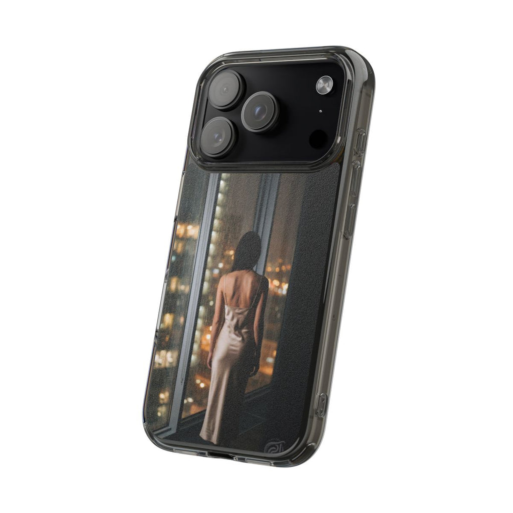 Clear Impact-Resistant Cases - Midnight Rain Clear Phone......