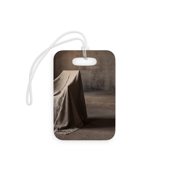 Luggage Tags - Draped Silence Still Life Art - Shadowed Sanctuary