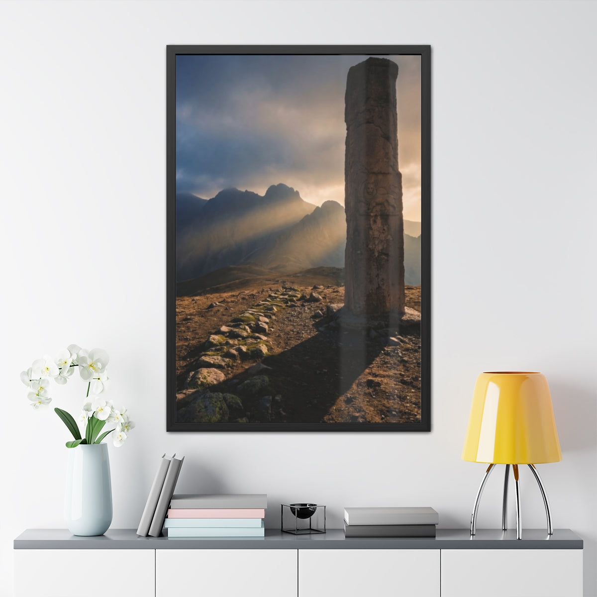 Framed Posters - Mystic Monolith Ancient Persian Mountain......