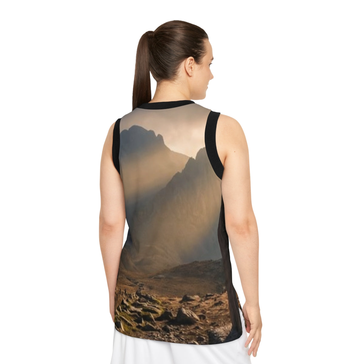 Unisex Basketball Jersey - Mystic Monolith Ancient Persian...