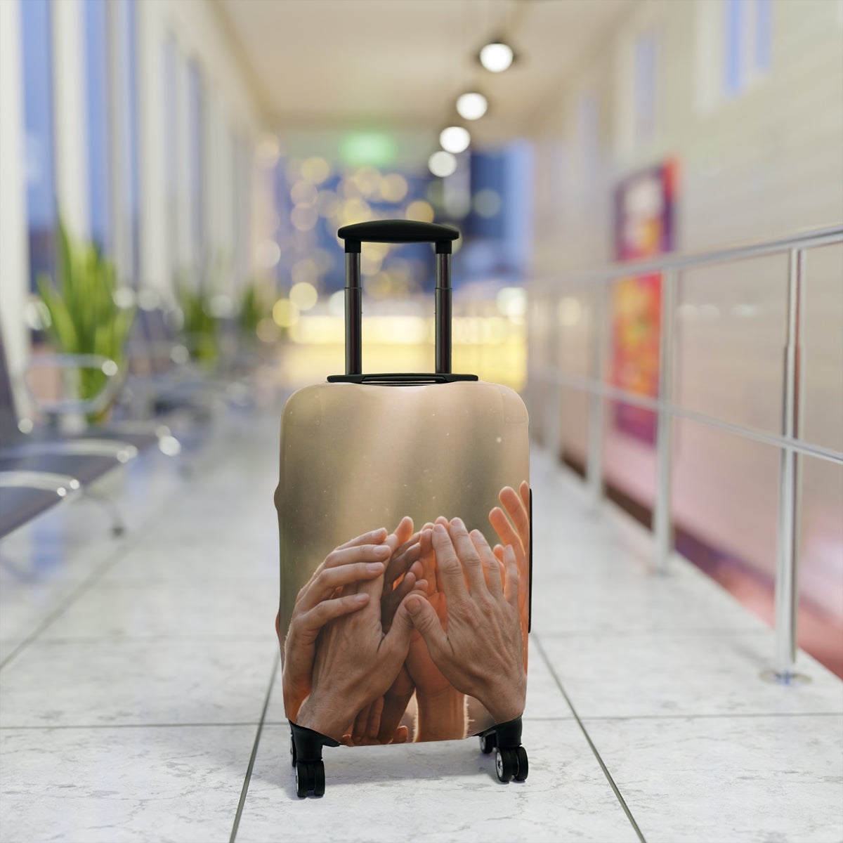 Luggage Cover - Golden Rays of Unity Wall Art | Echovira...