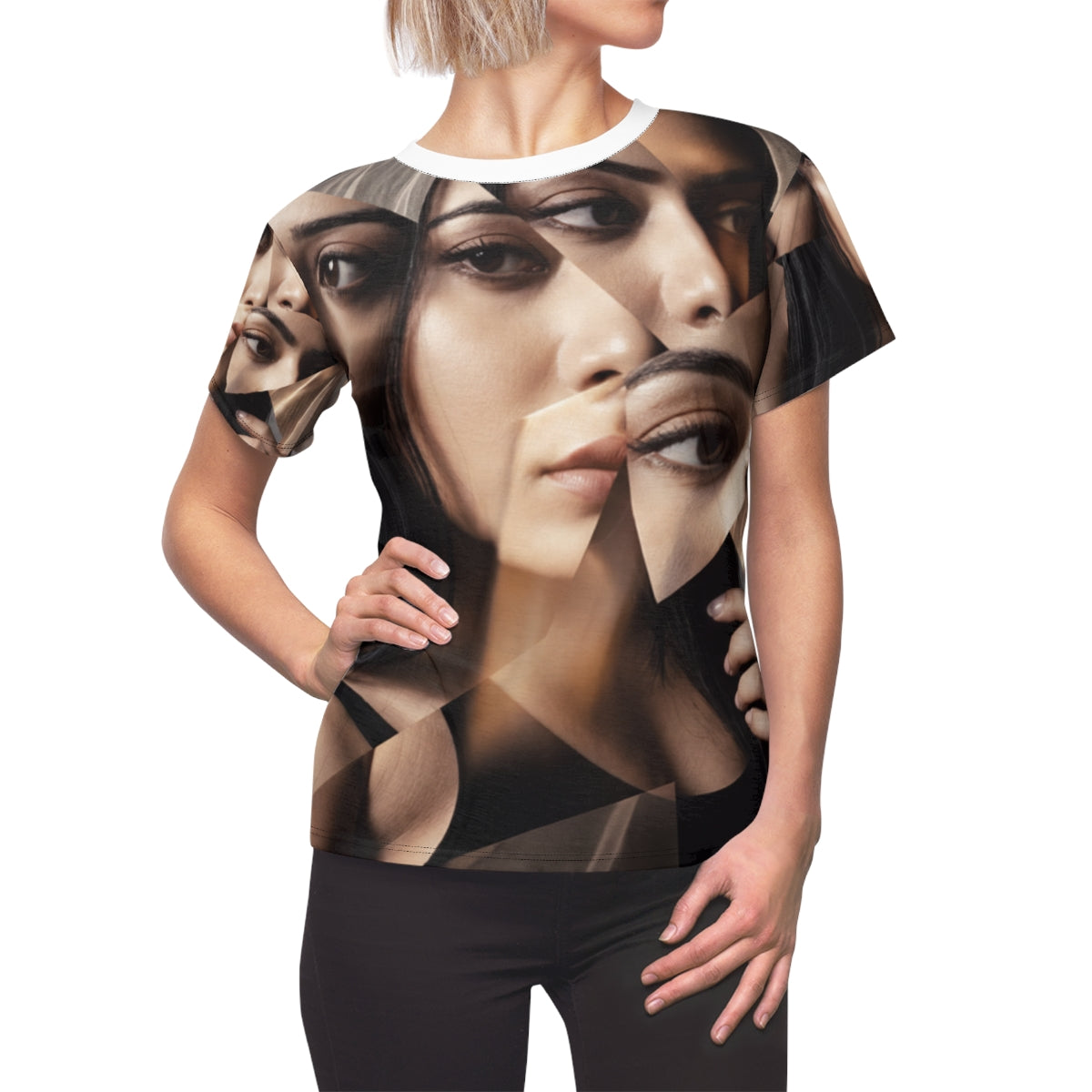 Women's Cut & Sew Tee Abstract Veil Portrait