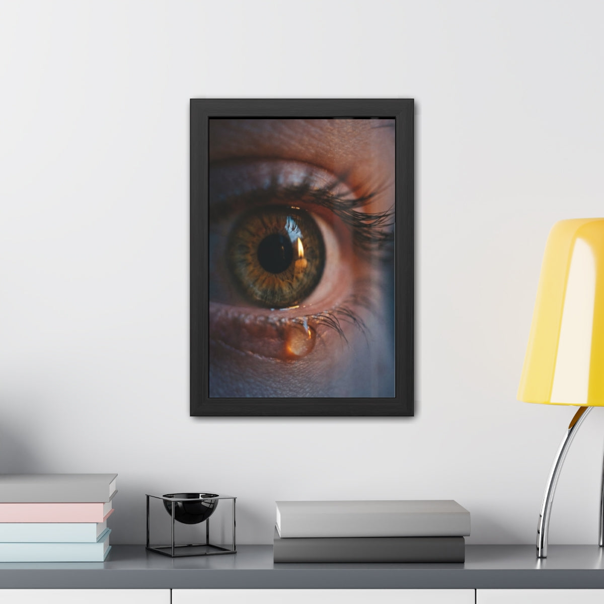 Framed Posters - Amber Iris Reflection Fine Art Print —... |...