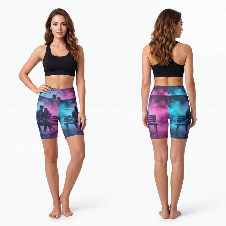 Women's Biker Shorts - Cyber Motion