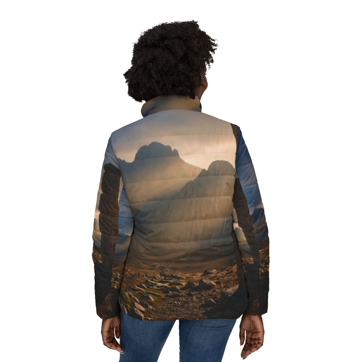 Women's Puffer Jacket - Mystic Monolith Ancient Persian... |...