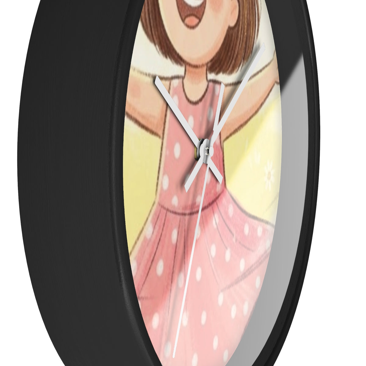 Wall Clock - Rainbow Meadow Twirl Girl | Echovira Gallery