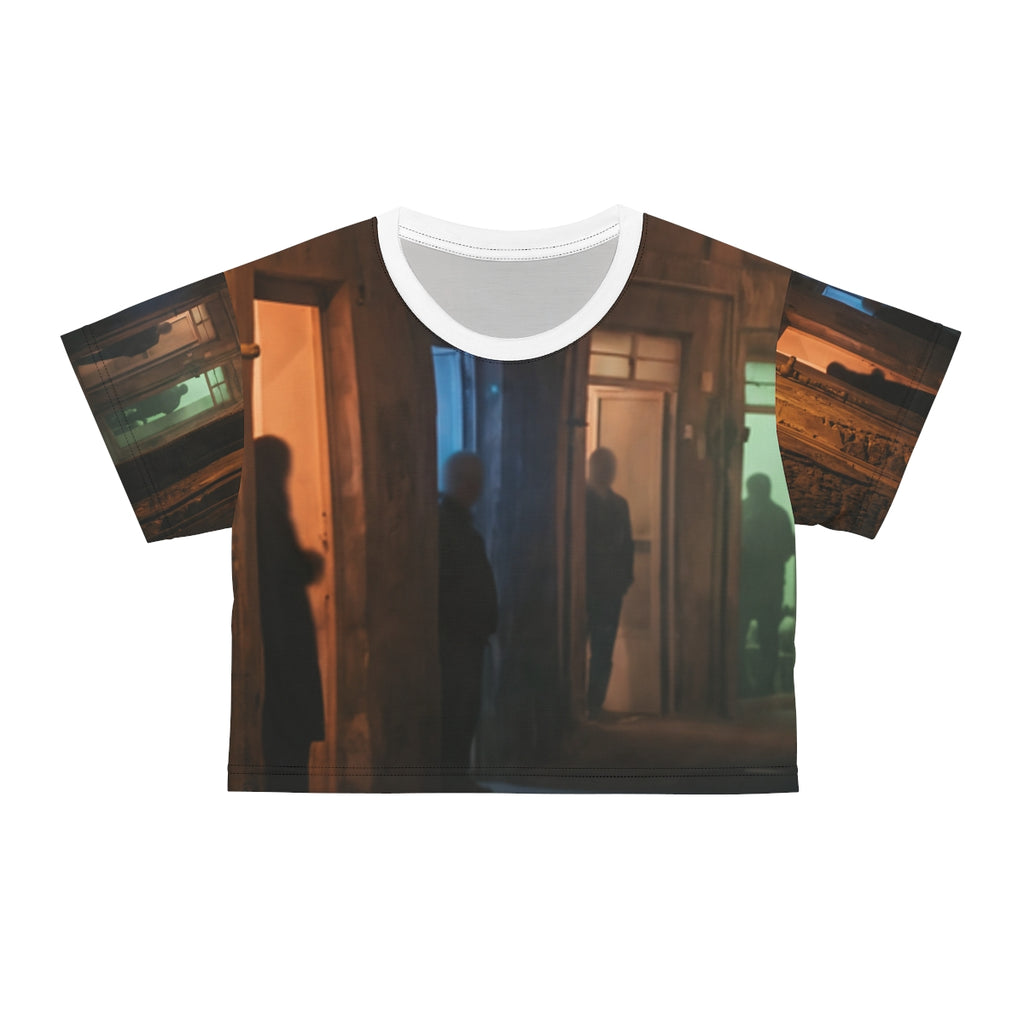 Crop Tee - Shadowed Alleyway Mystery Art Print | Echovira...