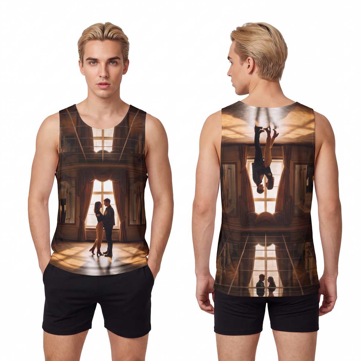 Men's Tank - Golden Hour Reflections Wall Art | Echovira...