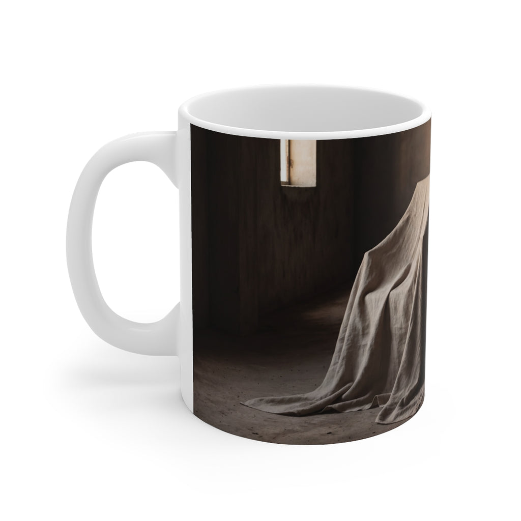11oz White Mug - Brutalist Morning