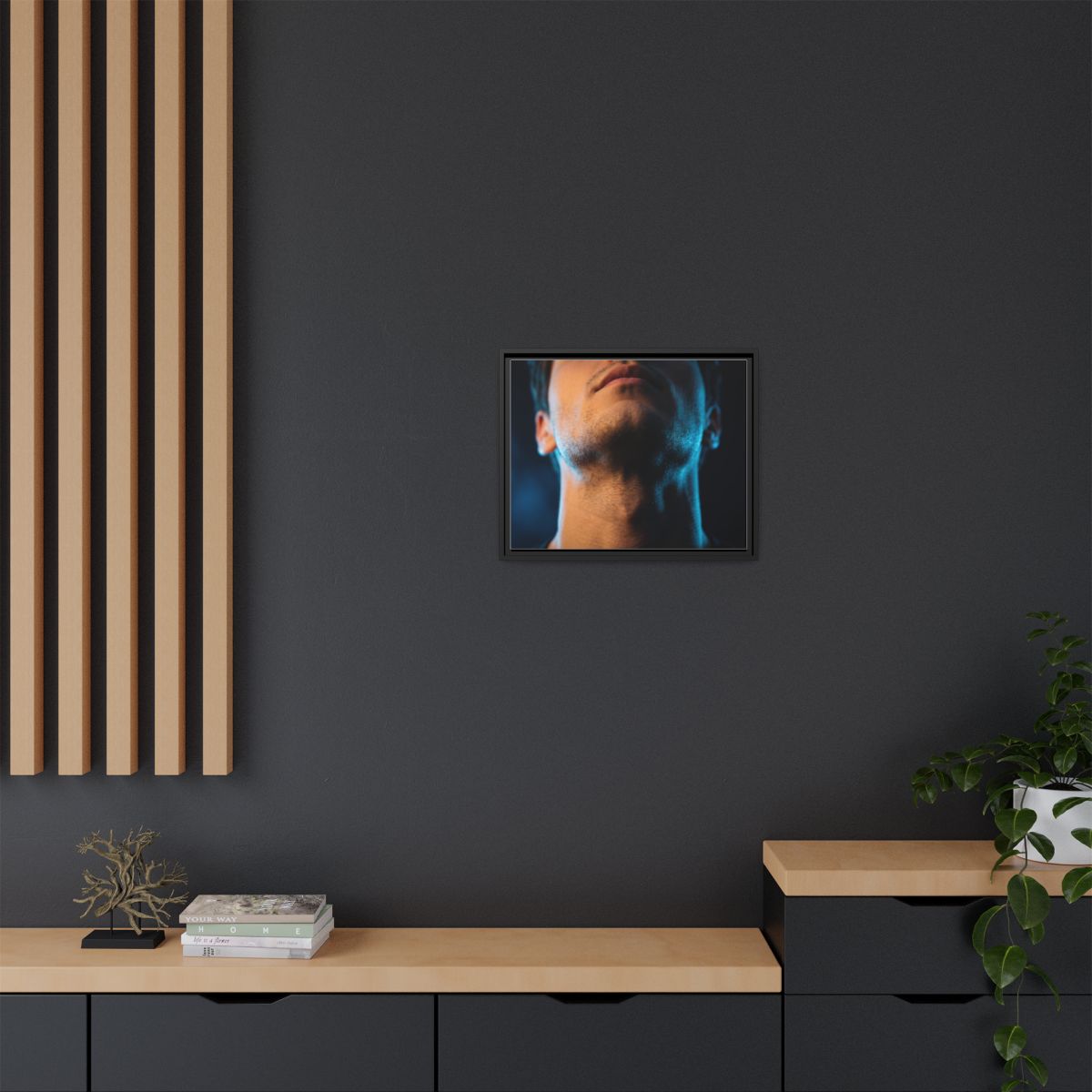 Framed Matte Canvas - Neon Pulse Core — Black / 1.25"
