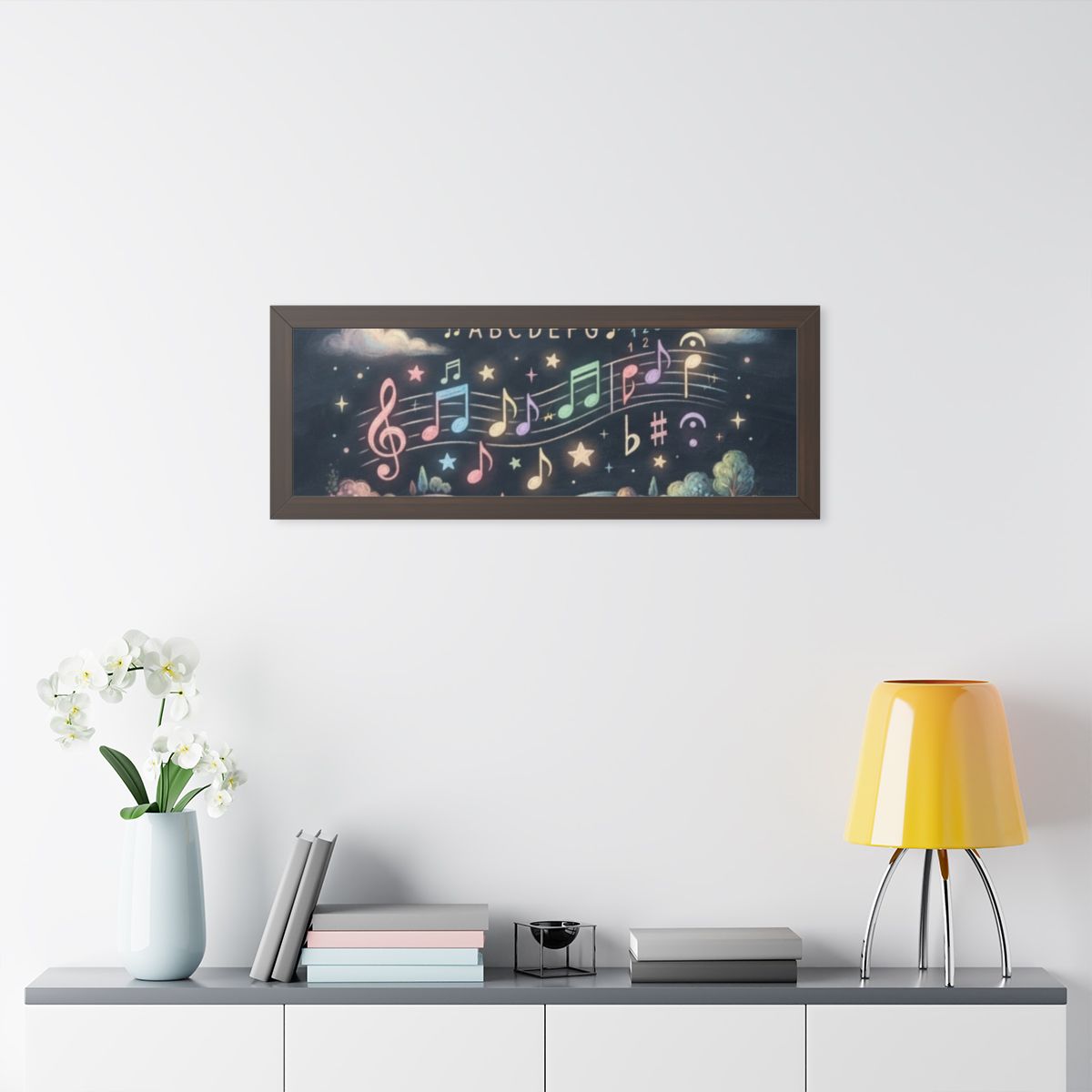Framed Horizontal Poster - Melody Meadows — Walnut (14×11......