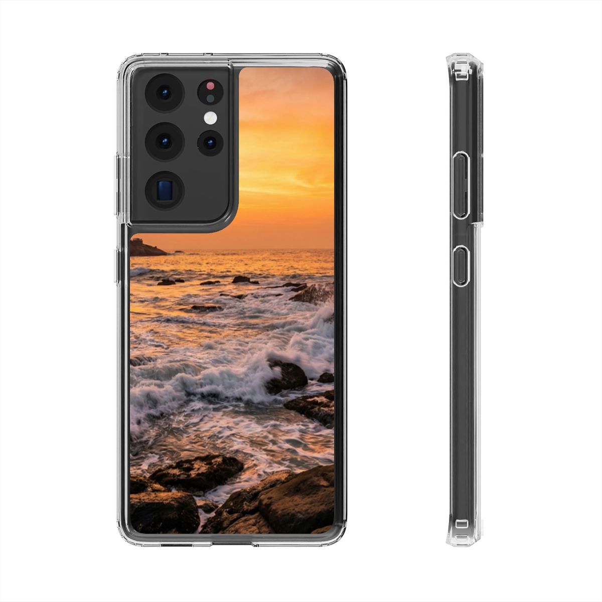 Clear Impact-Resistant Cases - Clear Phone Case - Golden...