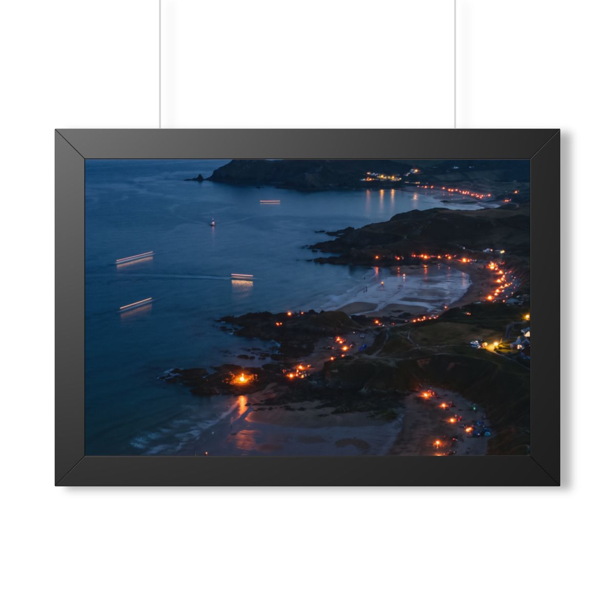Framed Horizontal Poster - Coastal — Black (14×11, 16×12......