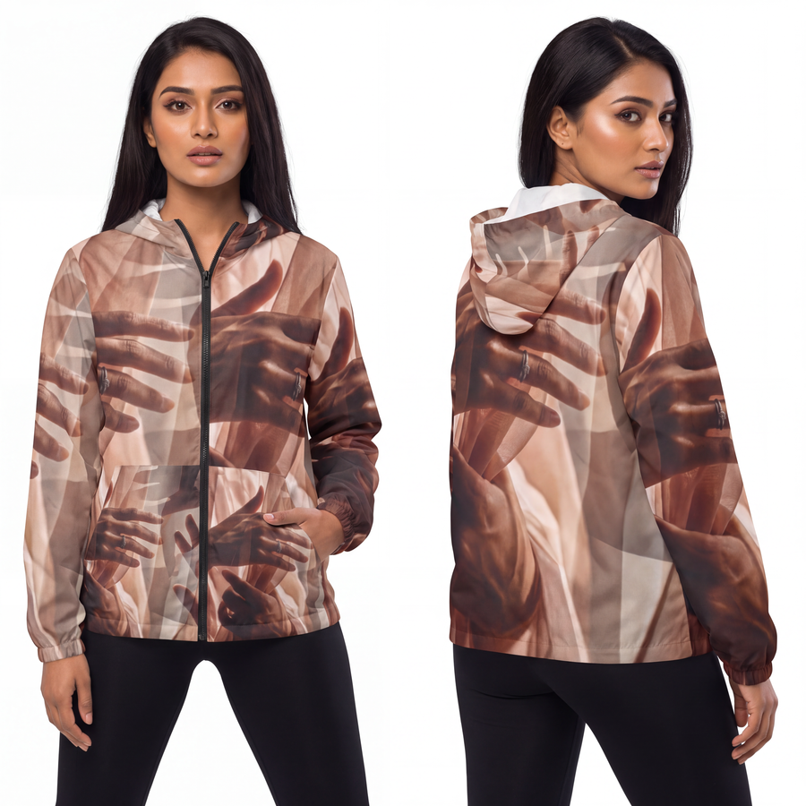 Unisex Windbreaker Jacket - Veiled Touch