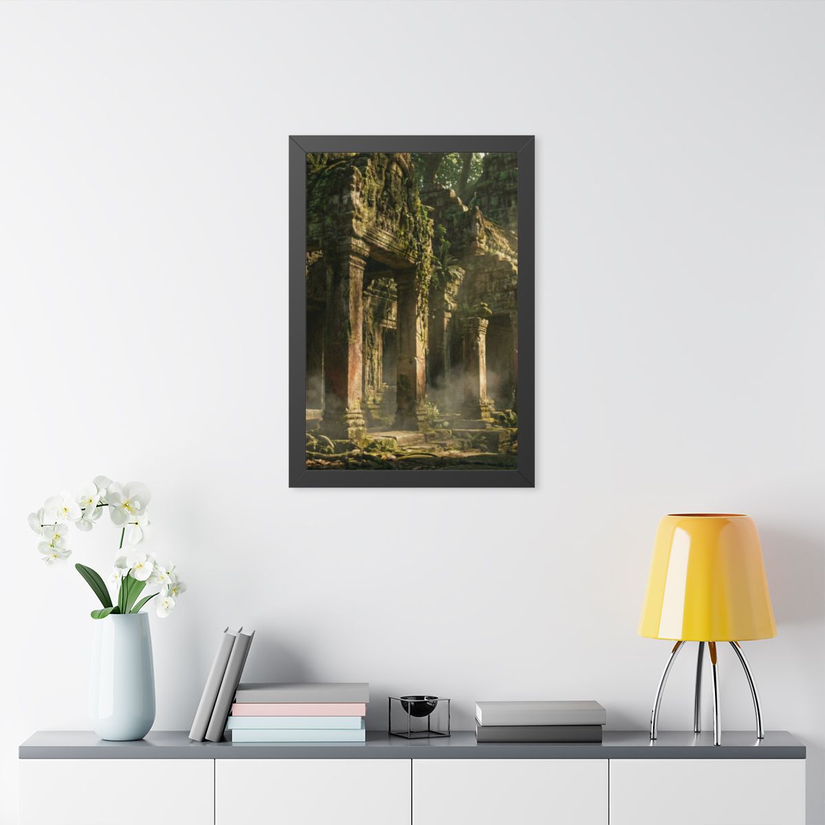 Framed Vertical Poster - Temple Sunbeam (11×14, 12×16... |...