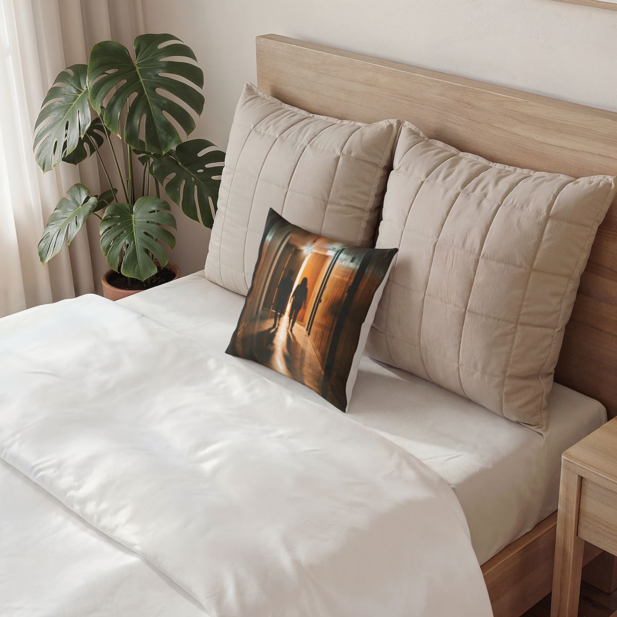 Poly Velvet Pillow - Amber Passage | Echovira Gallery