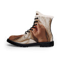 Men's Fur and Leather Boots - Tender Newborn Hand in Soft......