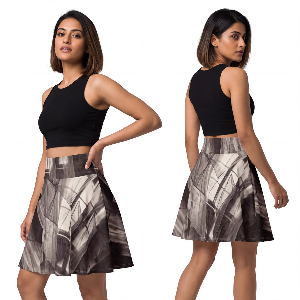 Women's Skater Skirt - Spectral Veils | Echovira Gallery
