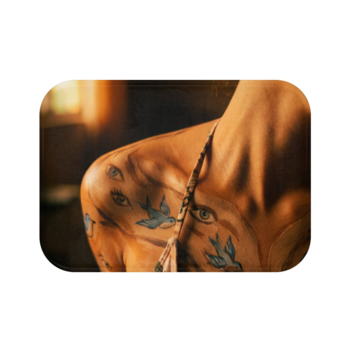Bath Mat - Sienna & Songbirds Surreal Body Art Canvas |...