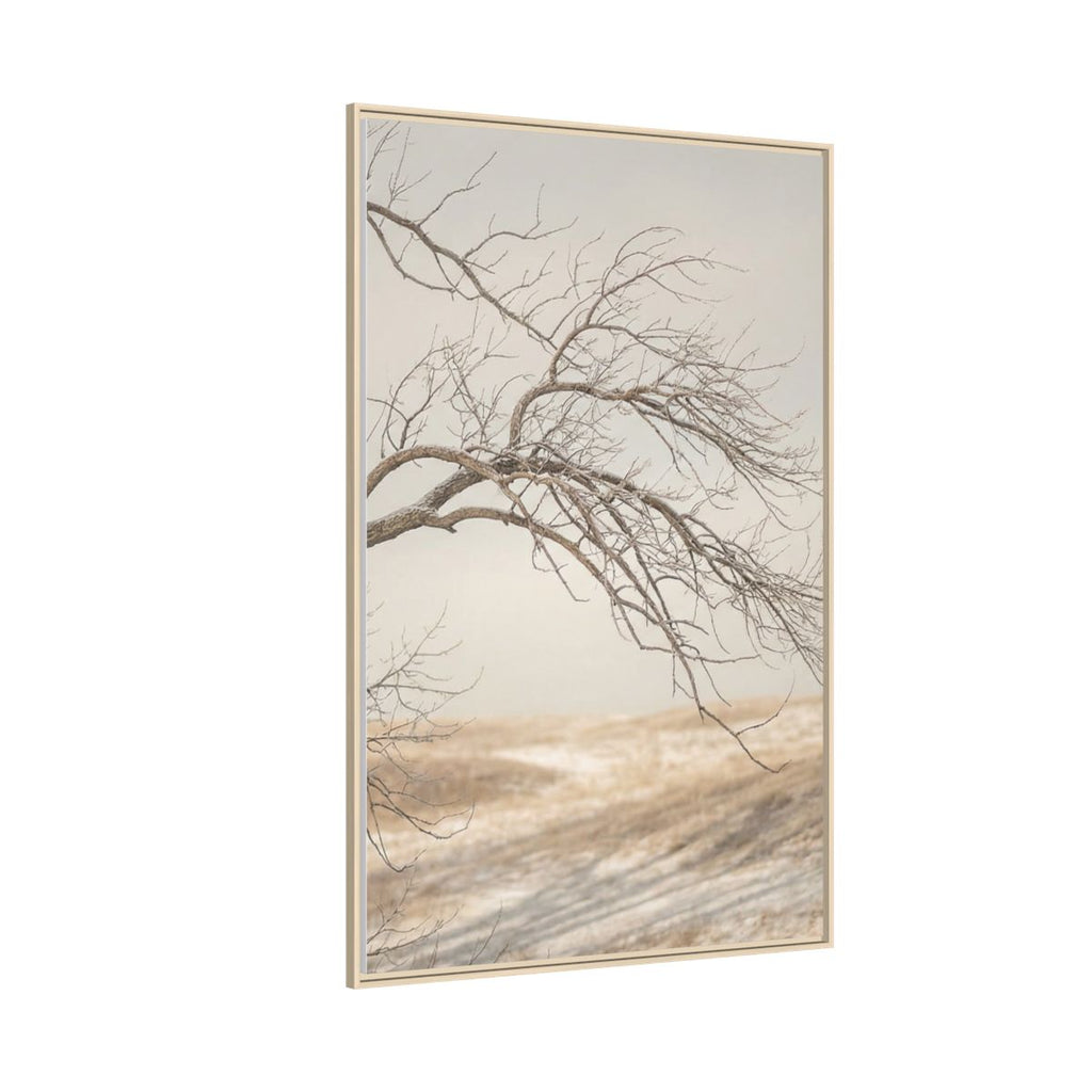 Matte Canvas, Framed - Winter Branch Solitude Landscape — Natural / 1.25" (8×10, 9×12, 11×14, 12×16, 10×20, 12×18, 16×20, 16×24, 12×36, 18×24, 20×24, 16×32, 20×30, 24×30, 16×48, 24×32, 24×36, 24×48, 20×60, 30×40, 32×48, 30×60 & 40×60)
