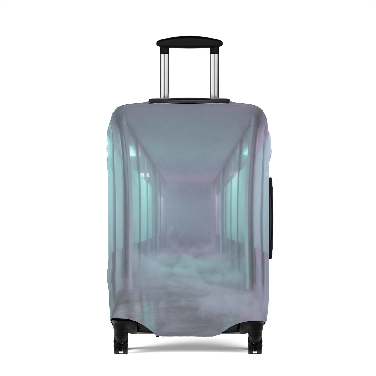 Luggage Cover - Liminal Corridor Fog Art Print | Echovira...