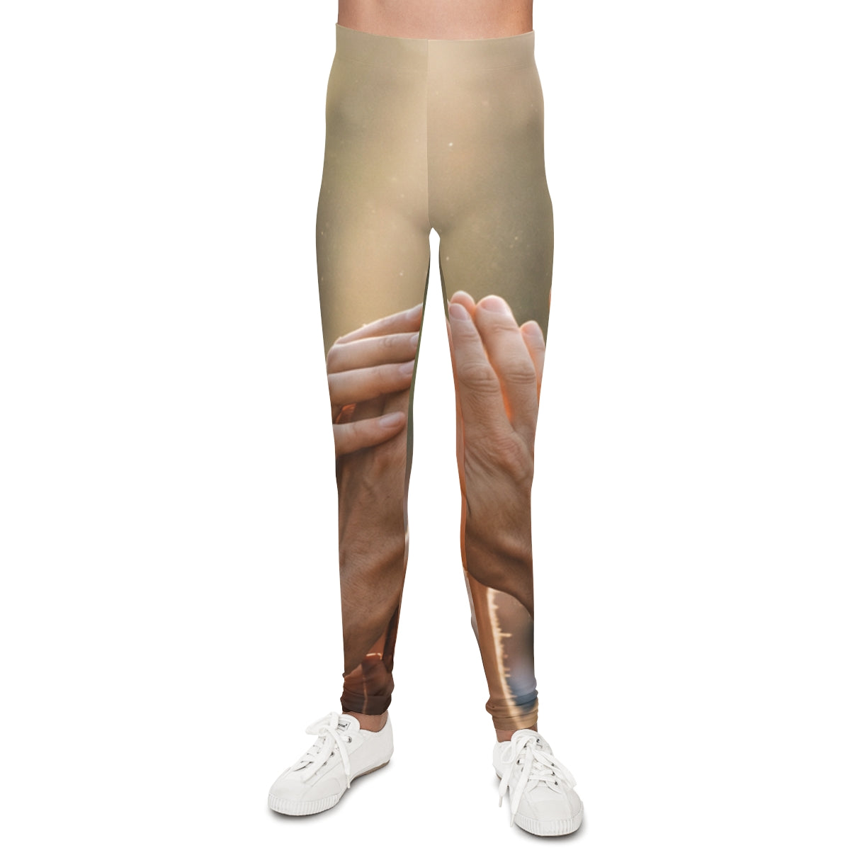 Youth Leggings - Golden Rays of Unity Wall Art | Echovira...
