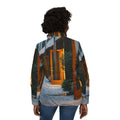 Women's Puffer Jacket - Twilight Walkway | Echovira Gallery