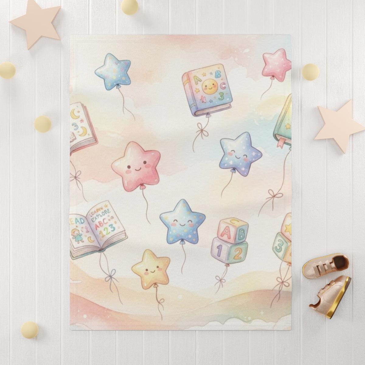 Soft Fleece Baby Blanket - Starry Cloud Snuggle | Echovira...