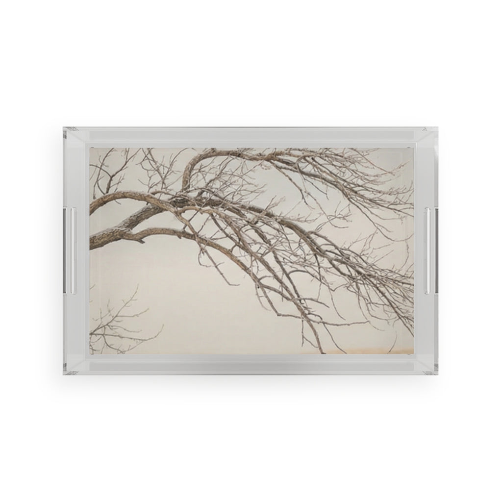 Acrylic Serving Tray - Quiet Winter