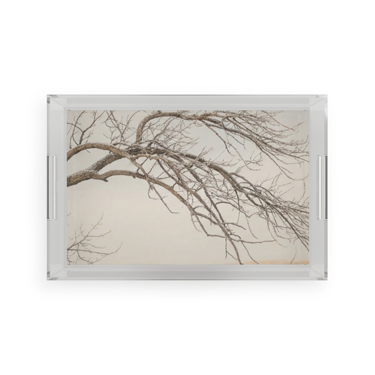 Acrylic Serving Tray - Quiet Winter