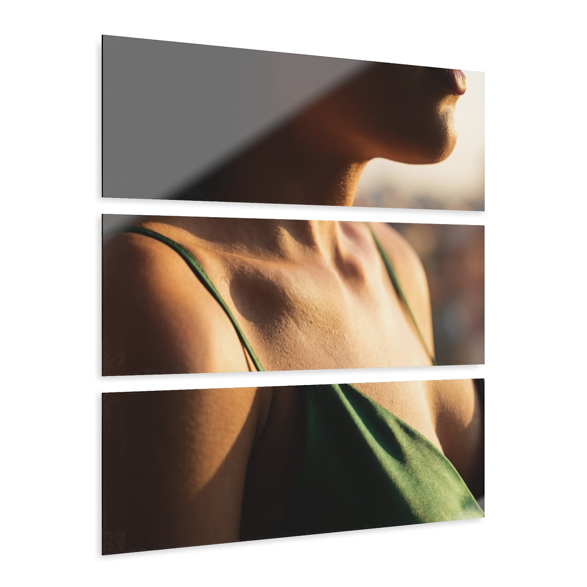 Acrylic Triptych Print - Golden Hour Glow