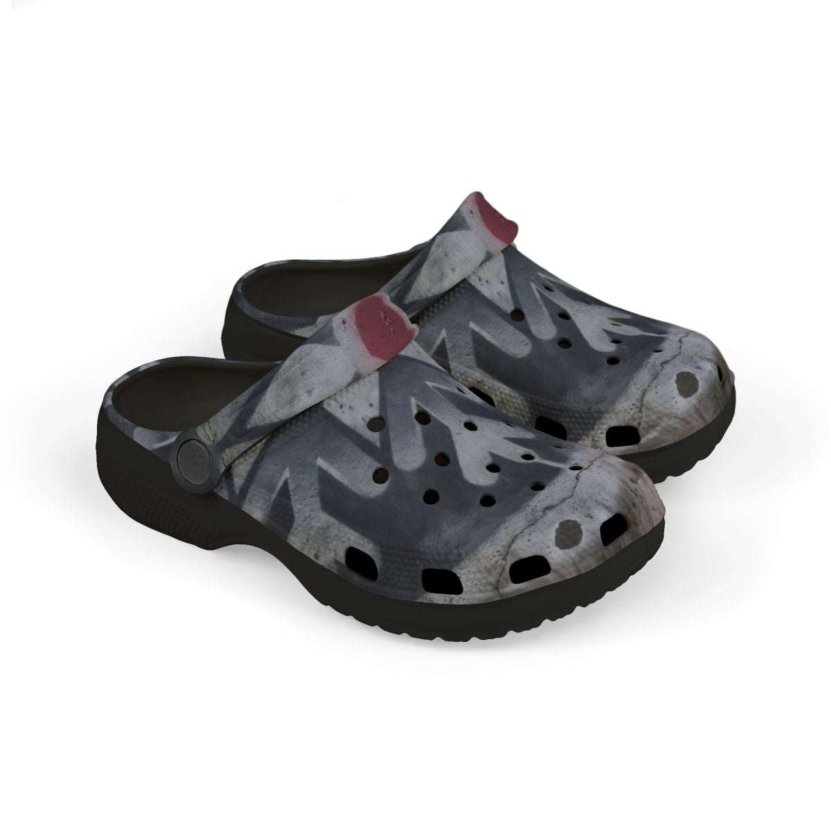 Kids' Clogs with Urban Geometric Art