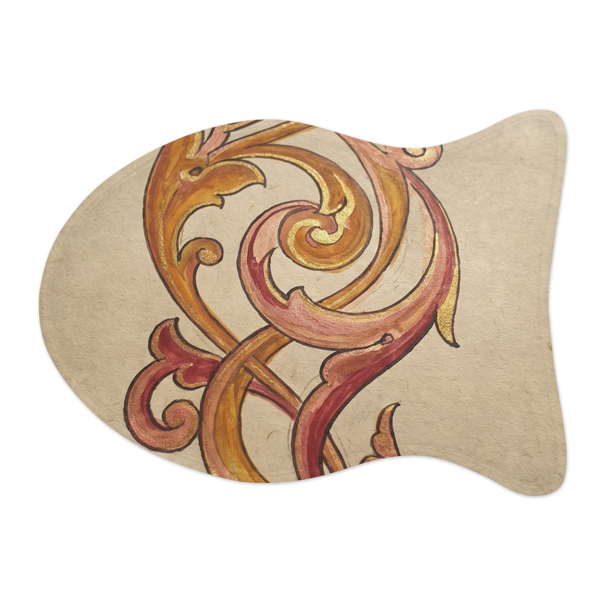 Pet Feeding Mat - Illuminated Scrollwork | Echovira Gallery