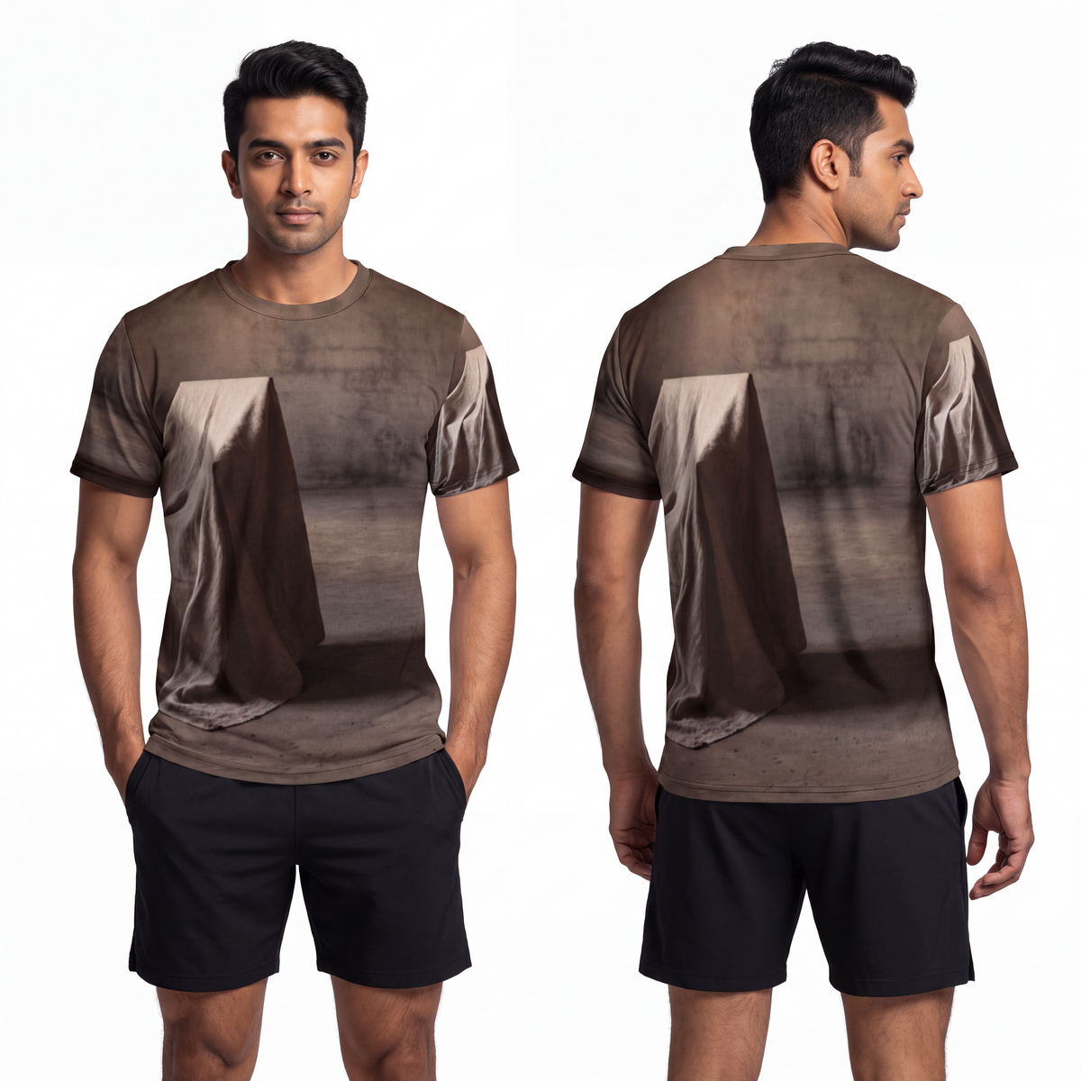 Men's Unisex Cut & Sew Tee - Silent Chamber Shadowed Chair...