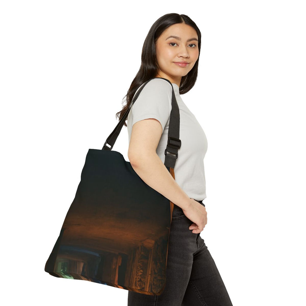Adjustable Tote Bag - Nocturnal Shadow Print | Echovira...