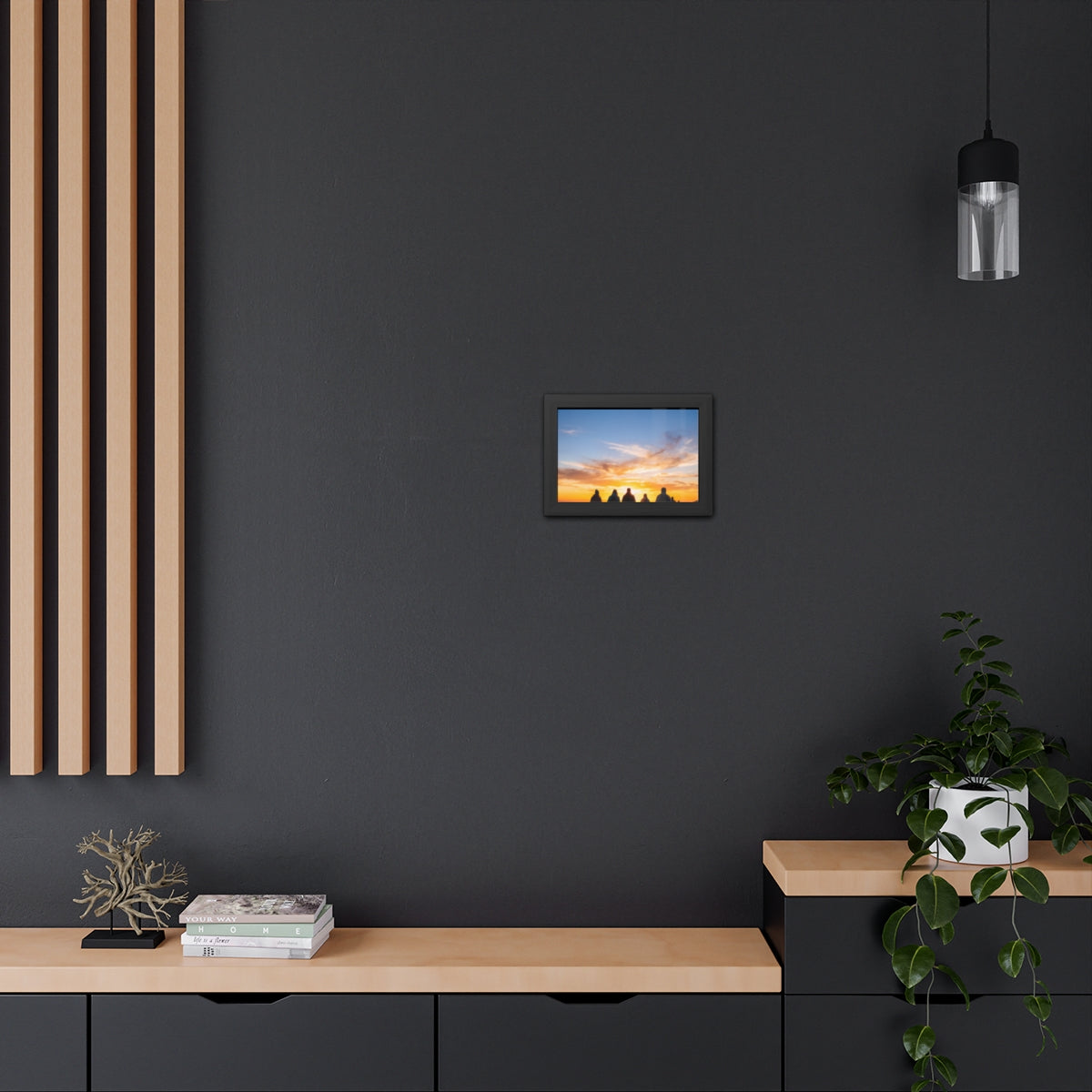 Framed Poster - Sunset Silhouette — Landscape