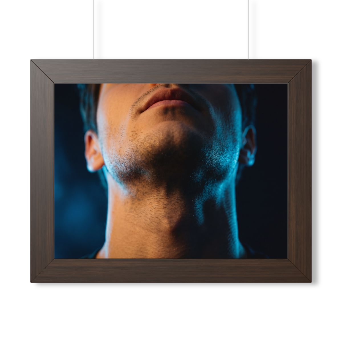 Framed Horizontal Poster - Neon Horizon Portrait — Walnut......