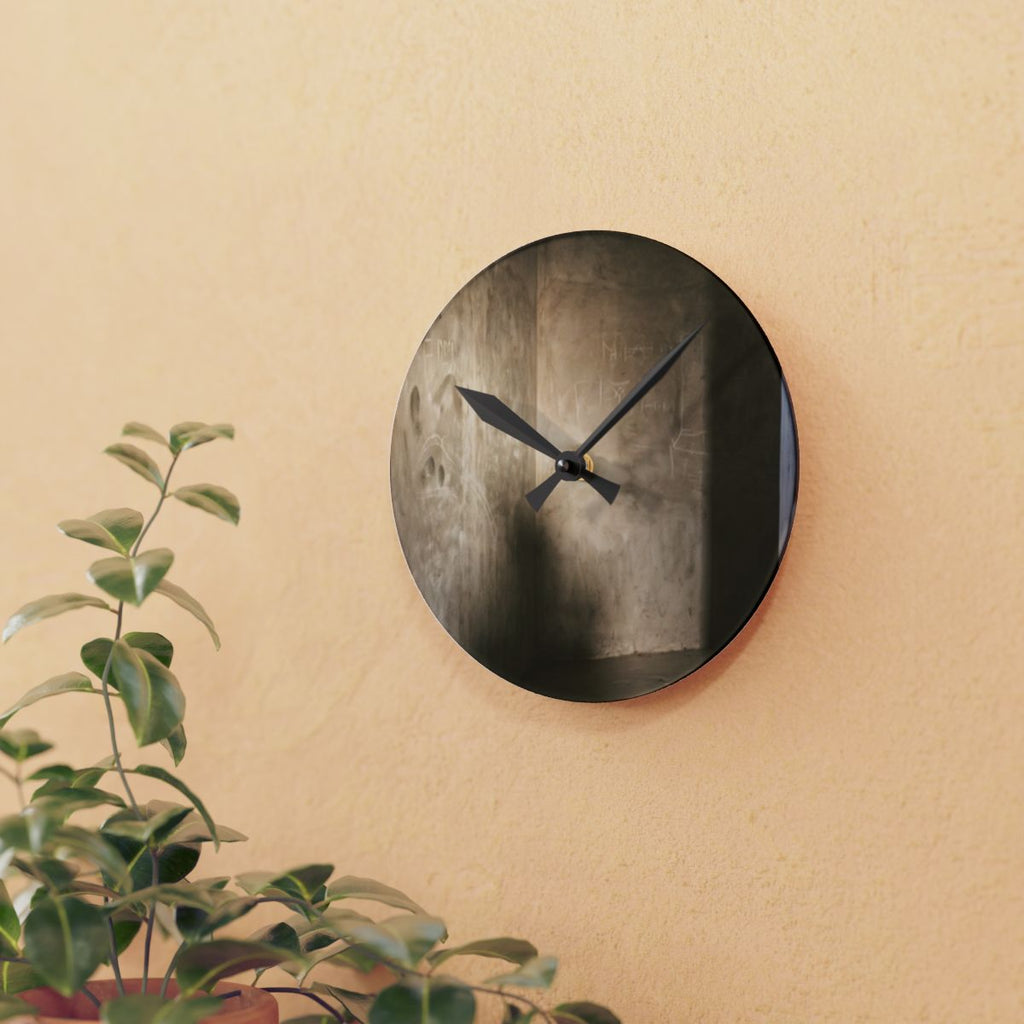 Acrylic Wall Clock - Shadows of the Citadel moody... |...