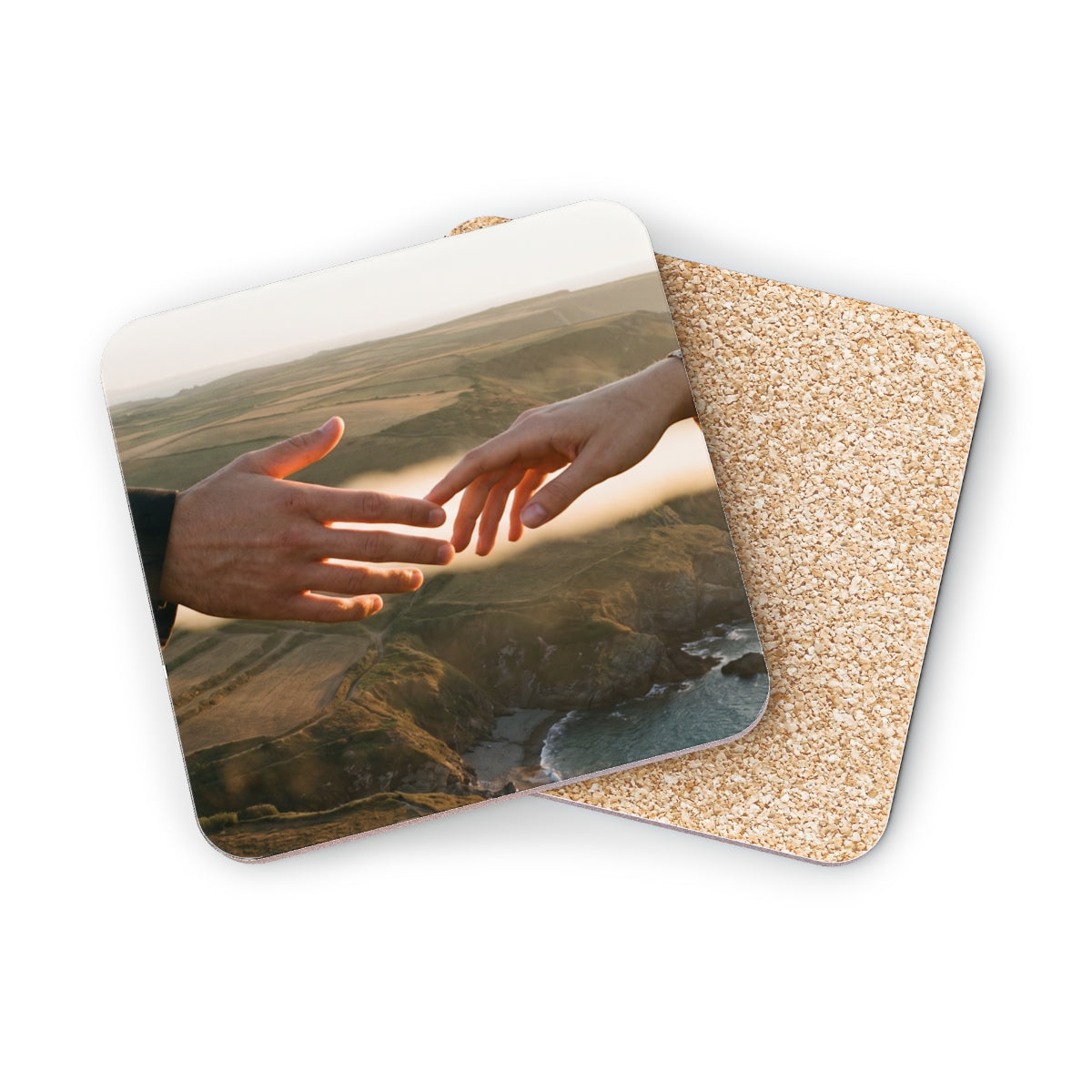 Coasters - The Infinite Touch | Ethereal Coastal Art (1 & 4...