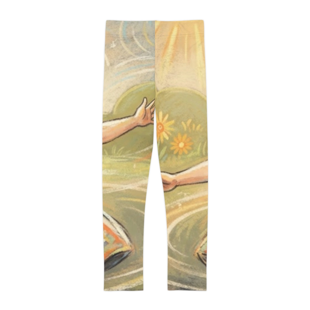 Kids Leggings - Playful Sunshine Twirl | Echovira Gallery