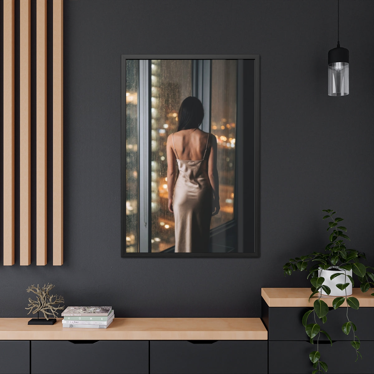 Framed Poster - Rainscape Silhouette — Portrait (8×12, 9×11...