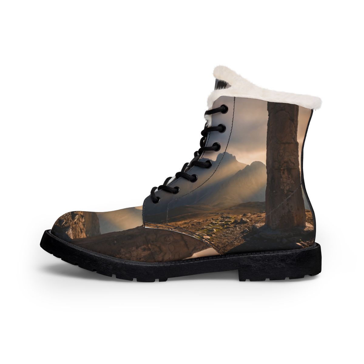 Fur & Leather Boots - Mystic Sun