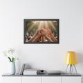 Framed Horizontal Poster - Golden Rays of Unity Wall Art......