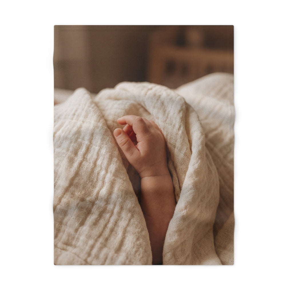 Soft Fleece Baby Blanket - Cozy Newborn Dream - Minimalist...