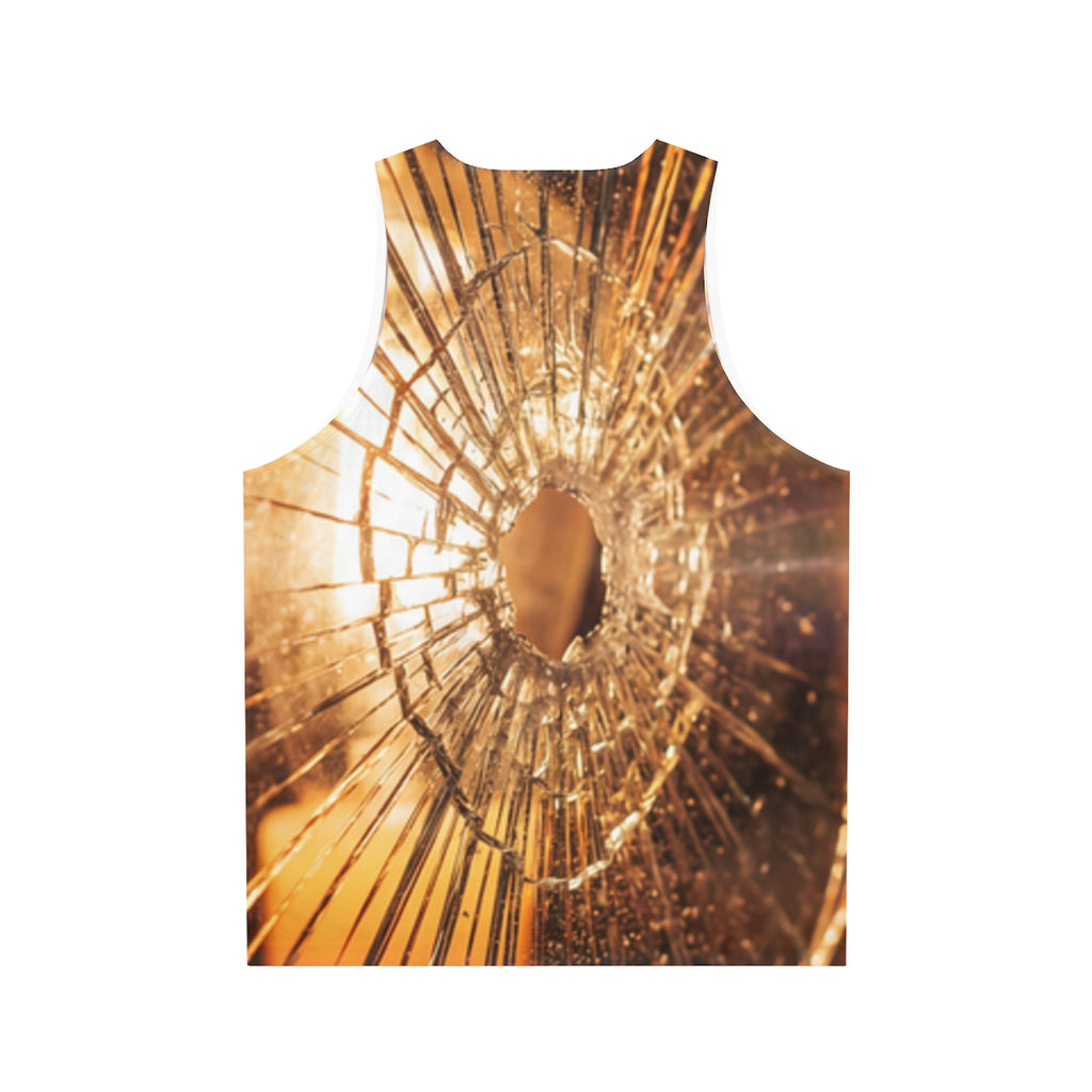 Unisex Tank Top - Shattered Amber Light Wall Art | Echovira...