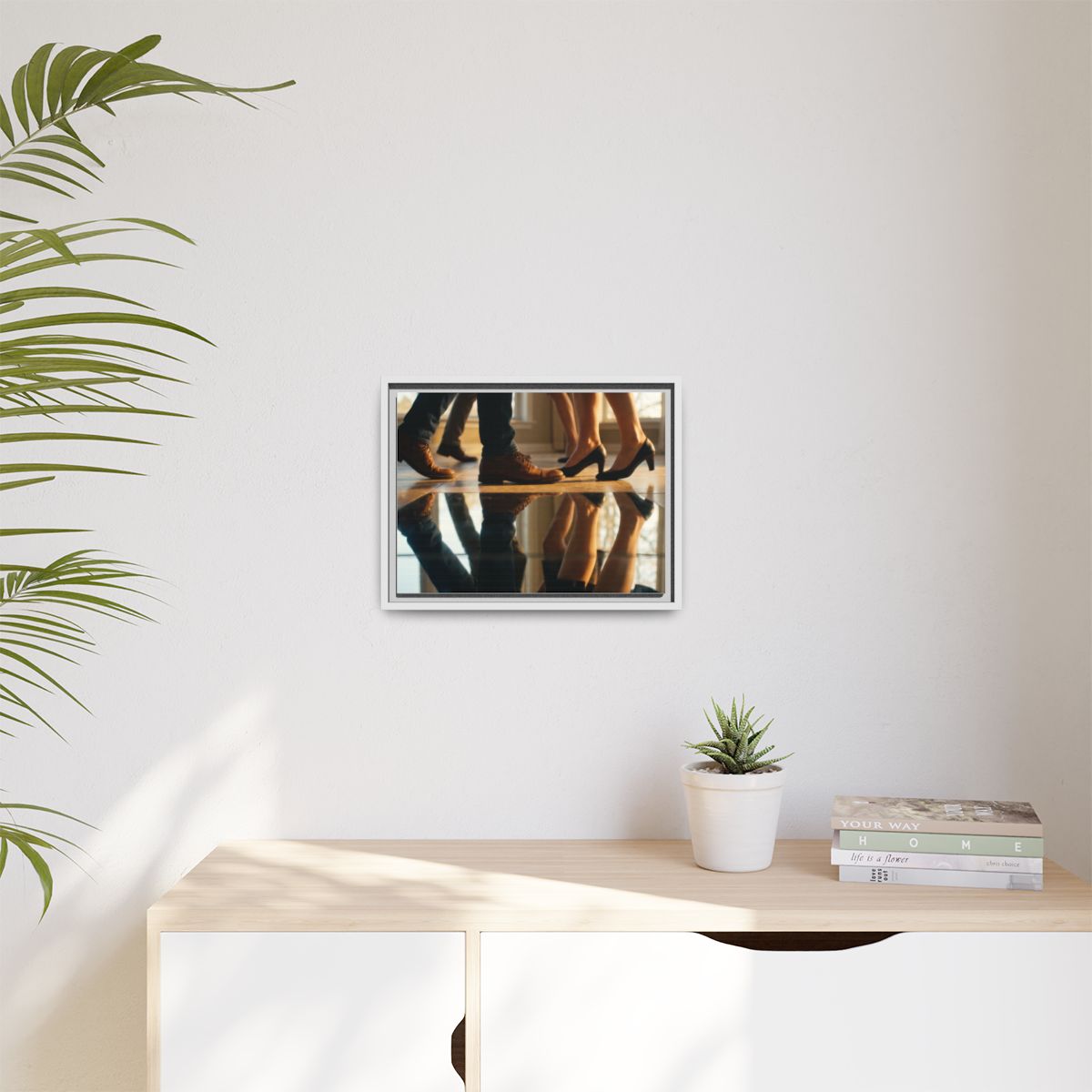 Matte Canvas, Framed - Golden Hour Reflections Cinematic Art...
